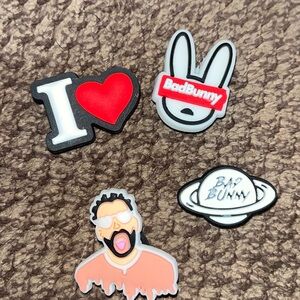 Bad Bunny Shoe Charms Set